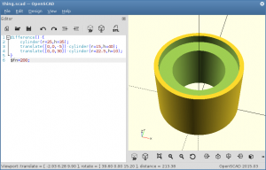 OpenSCAD with the 3D model