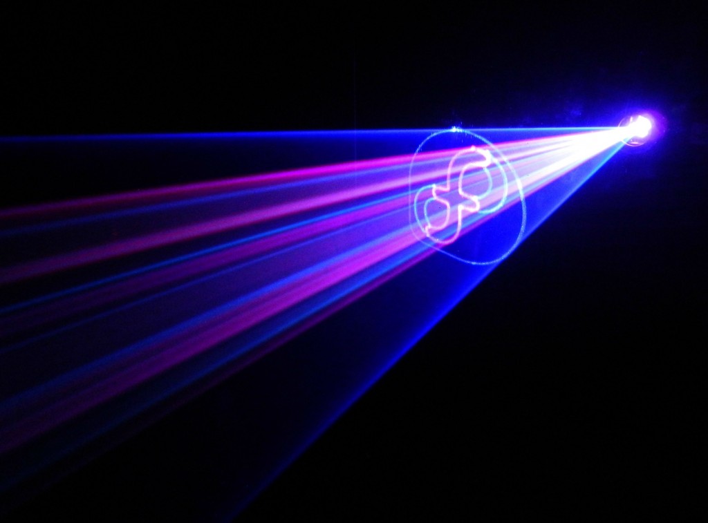 LZR: Making Fedora logo in lasers