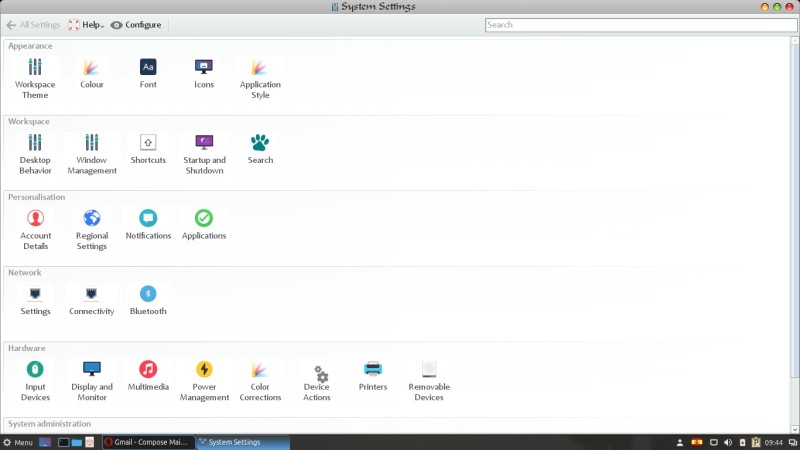 KDE Plasma 5 System Settings