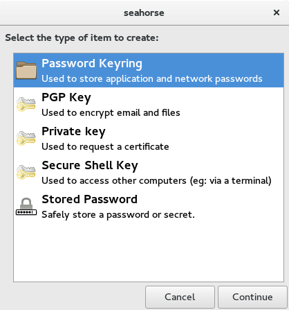 GPG Key Management: Generate keys with Seahorse