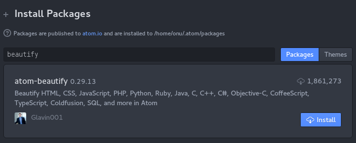 Как установить atom на fedora