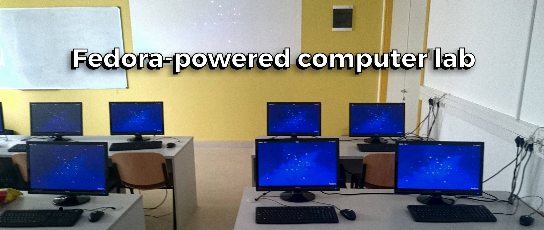 Fedora-powered computer lab at our university