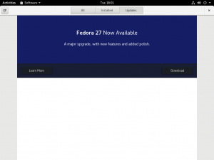 Fedora 27 is now available in GNOME Software