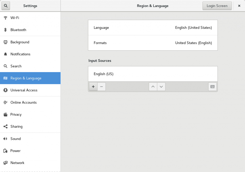 Region & Language settings tool