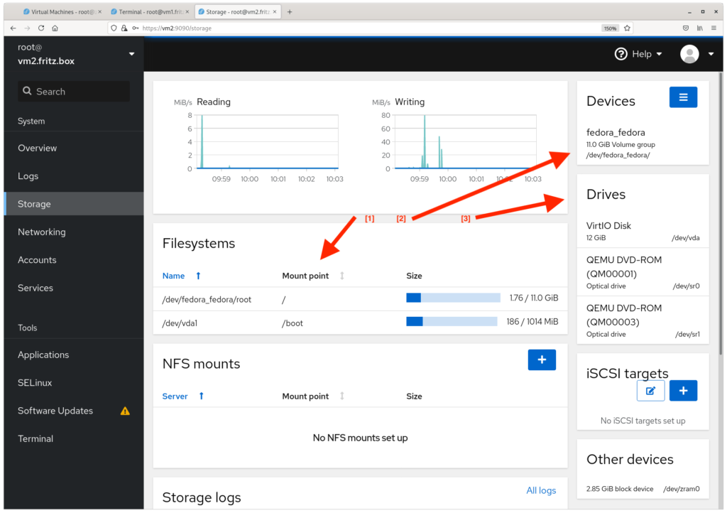 Reconfiguring virtual machines with Cockpit Fedora Magazine