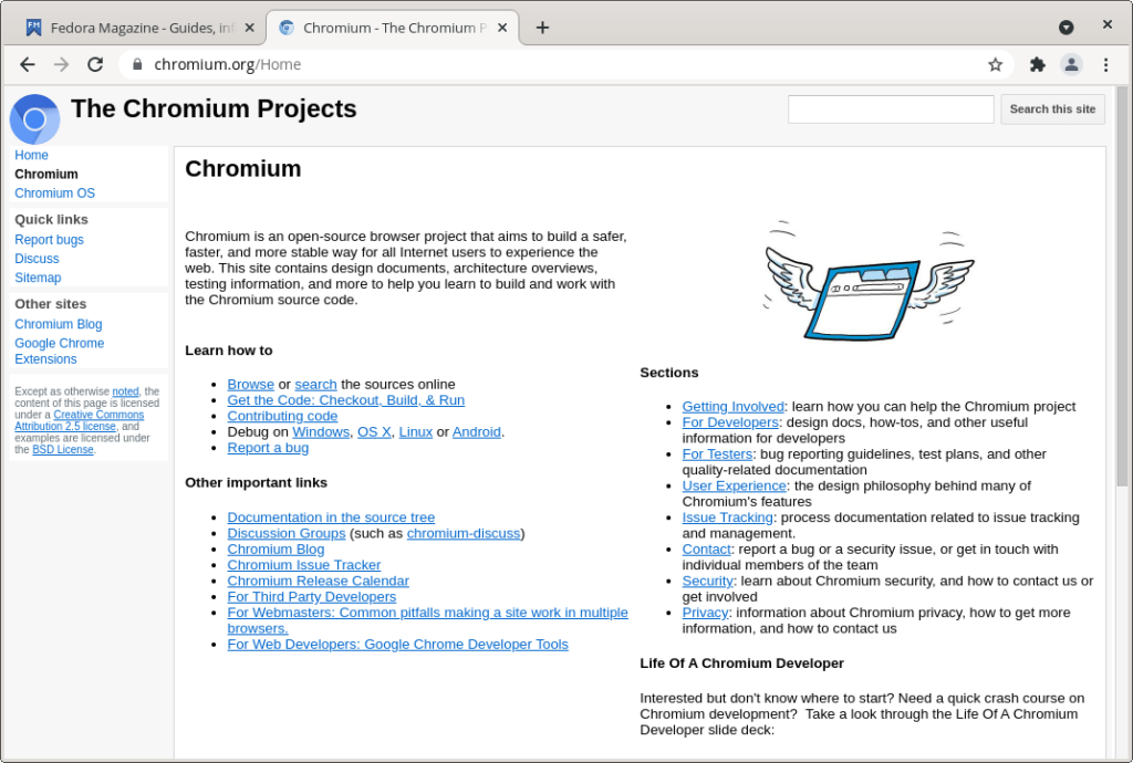 Chromium web browsers as apps for daily needs