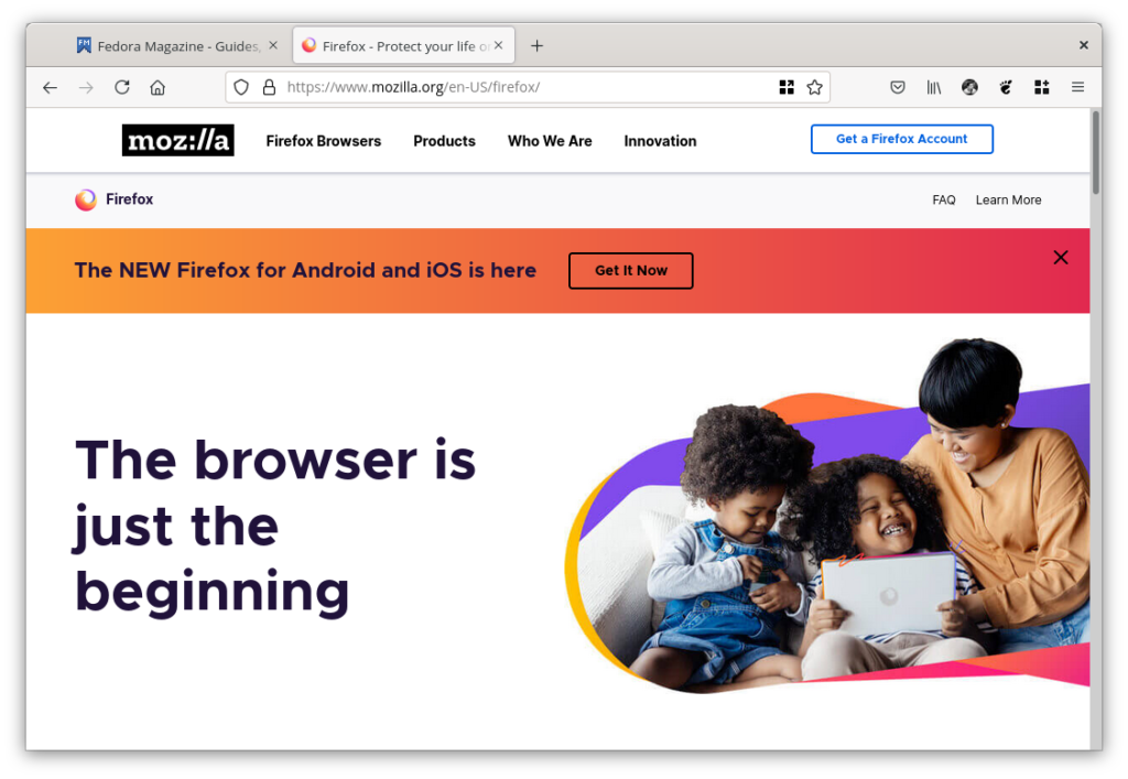 Firefox web browsers as apps for daily needs