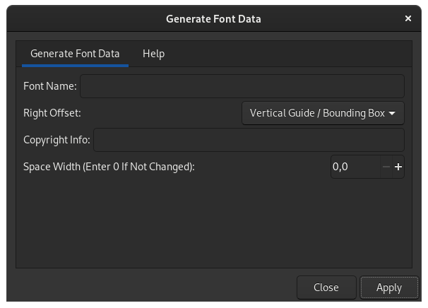 exporting the stroke font
