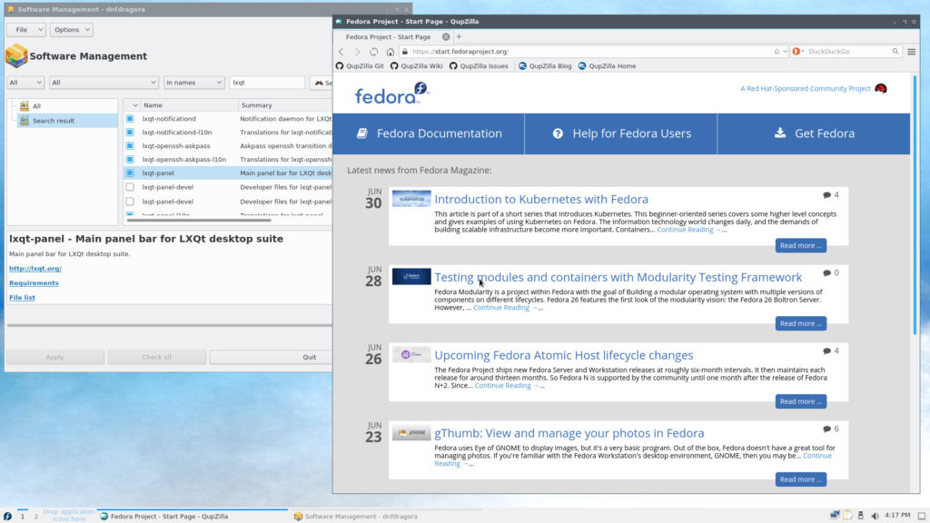 Fedora LXQt Desktop