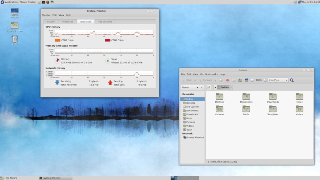 Fedora Mate-Compiz Desktop