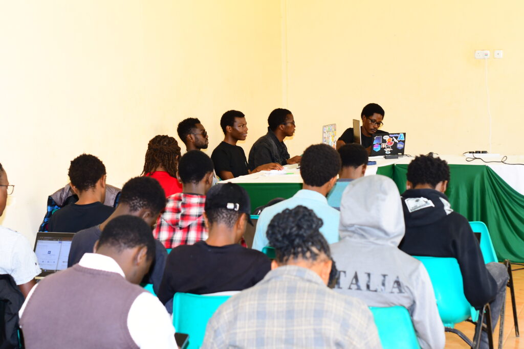 A room full of kirinyaga students on a worskhop