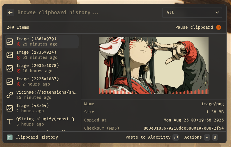 Vicinae launcher in action.